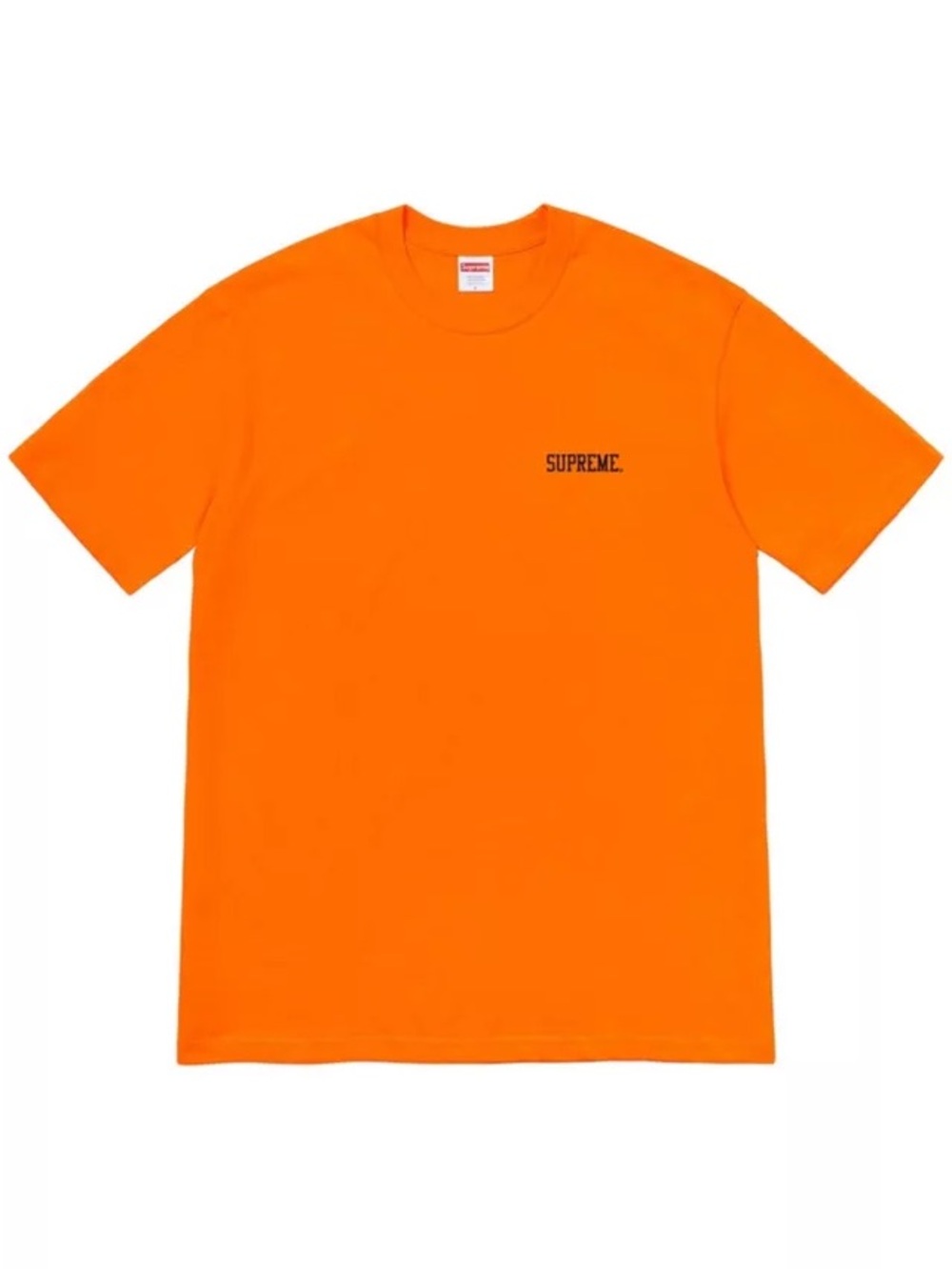 Supreme Orange Minimal Logo Short Sleeve Tee
